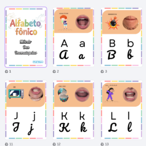 Alfabeto de parede Onomatopeias completo